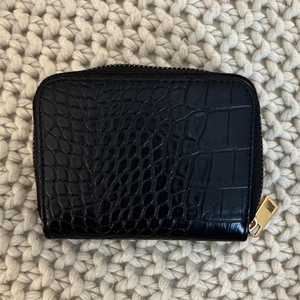 A New Day Black Croc-Embossed Wallet